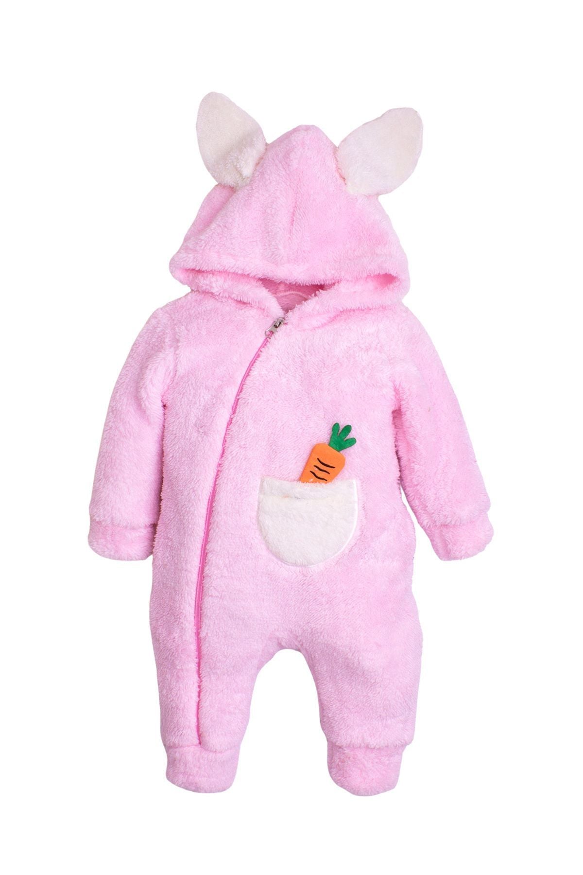 mutlu tavşan Unisex Fermuarlı Kışlık Bebek Uyku Tulumu bebek Tulumu bebek Kostümü